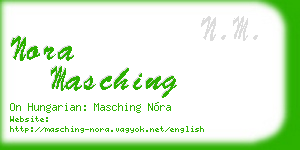 nora masching business card
